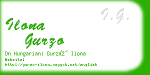 ilona gurzo business card